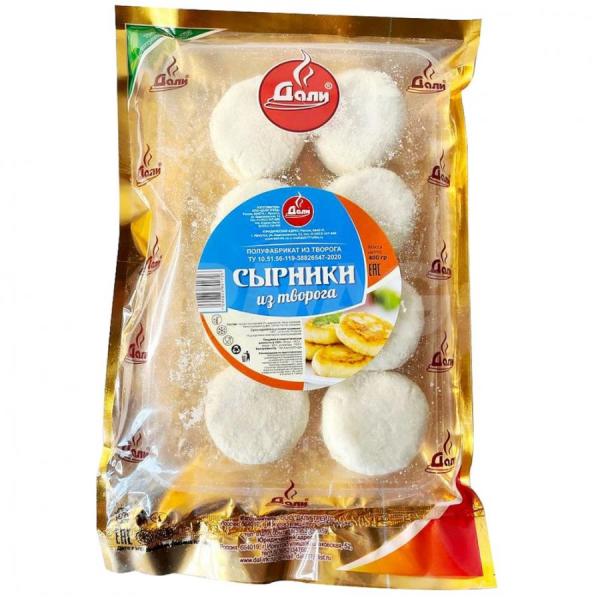 Сырники ДАЛИ из творога жареные замороженные 200гр